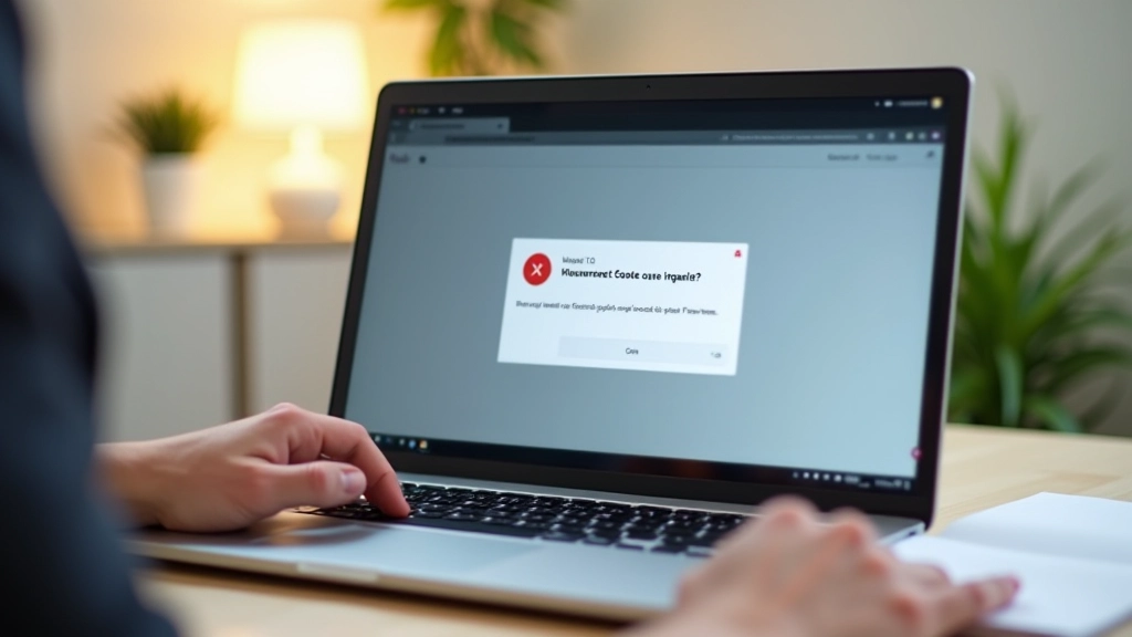 Ordinateur portable affichant un message d'erreur indiquant que le code promo n'est pas valide